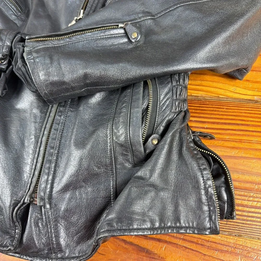 womens harley davidson leather jacket medium Vintage 2004 Removeable Liner!